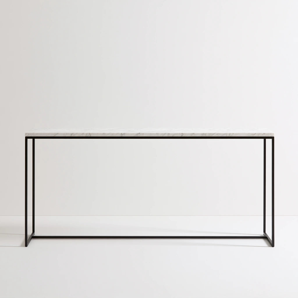 Console d'entrée aux lignes épurées, coloris blanc