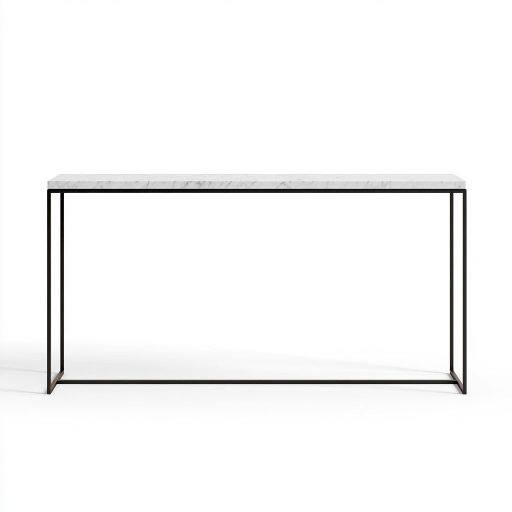 Console d'entrée aux lignes épurées, coloris blanc